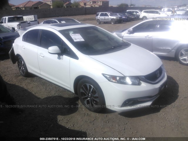 19XFB2F90DE216014 - 2013 HONDA CIVIC EXL WHITE photo 1