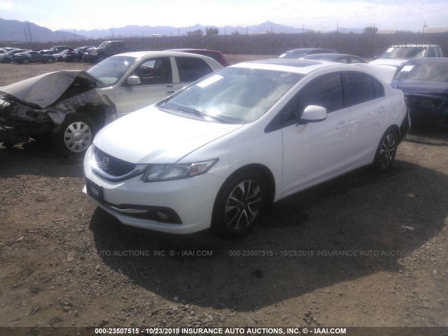 19XFB2F90DE216014 - 2013 HONDA CIVIC EXL WHITE photo 2
