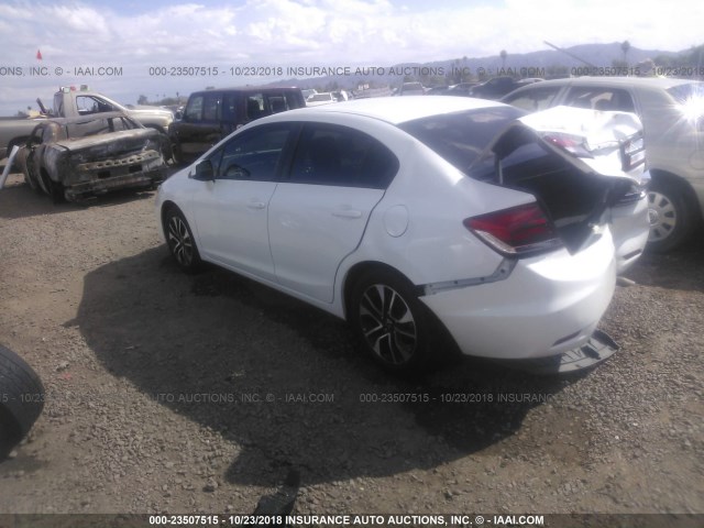 19XFB2F90DE216014 - 2013 HONDA CIVIC EXL WHITE photo 3