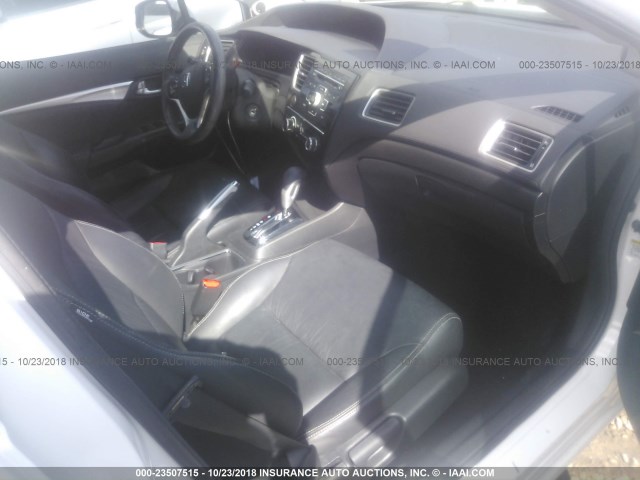 19XFB2F90DE216014 - 2013 HONDA CIVIC EXL WHITE photo 5