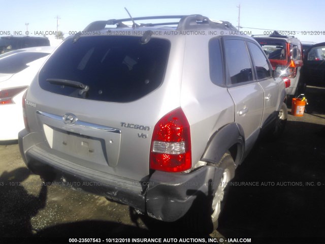 KM8JN12D76U410237 - 2006 HYUNDAI TUCSON GLS/LIMITED SILVER photo 4