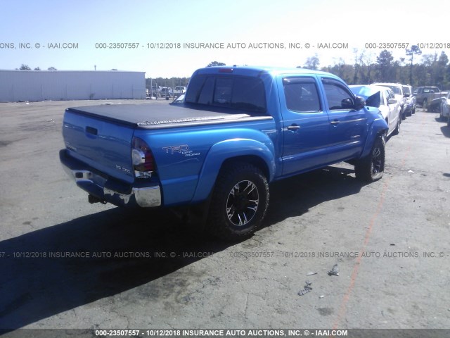 3TMLU42N19M024464 - 2009 TOYOTA TACOMA DOUBLE CAB 蓝色 照片 4