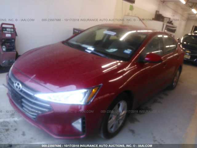 KMHD84LF3KU749738 - 2019 HYUNDAI ELANTRA SEL/VALUE/LIMITED RED photo 2