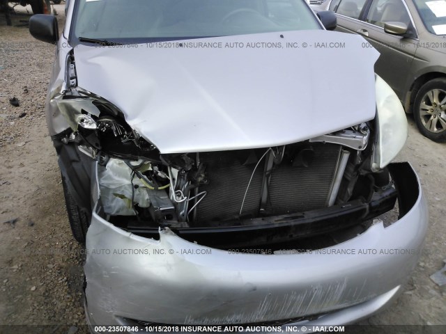 5TDZA23C46S453386 - 2006 TOYOTA SIENNA CE/LE SILVER photo 6