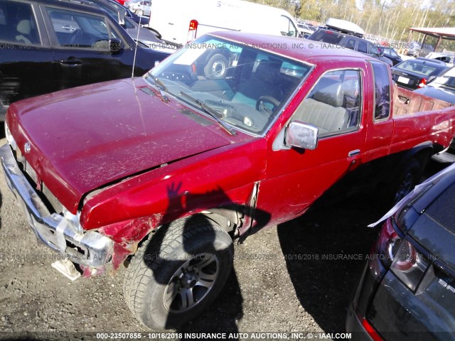 1N6SD16Y3VC300490 - 1997 NISSAN TRUCK KING CAB SE/KING CAB XE RED photo 2