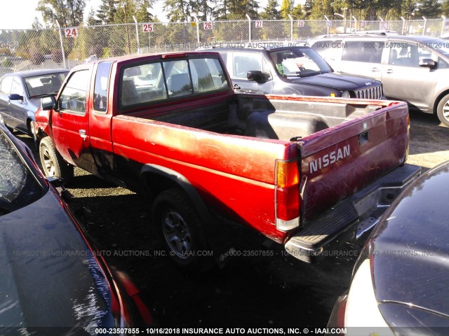 1N6SD16Y3VC300490 - 1997 NISSAN TRUCK KING CAB SE/KING CAB XE RED photo 3