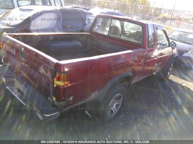 1N6SD16Y3VC300490 - 1997 NISSAN TRUCK KING CAB SE/KING CAB XE RED photo 4