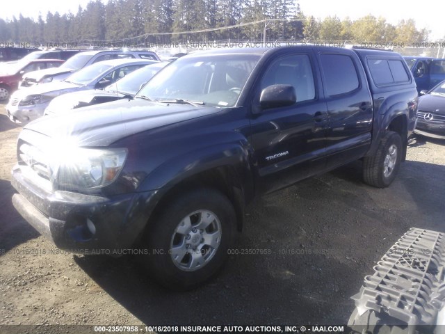 5TELU42N39Z612899 - 2009 TOYOTA TACOMA DOUBLE CAB 黑色 照片 2