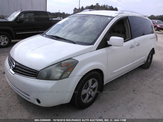 5N1BV28U77N117550 - 2007 NISSAN QUEST S/SE/SL WHITE photo 2