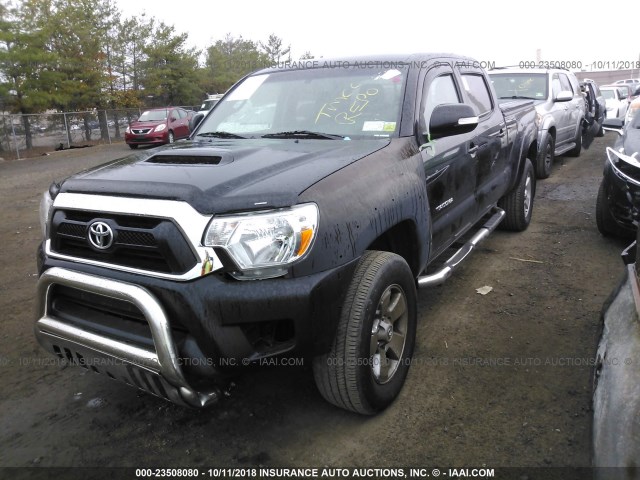 3TMMU4FN6DM054406 - 2013 TOYOTA TACOMA DOUBLE CAB LONG BED BLACK photo 2