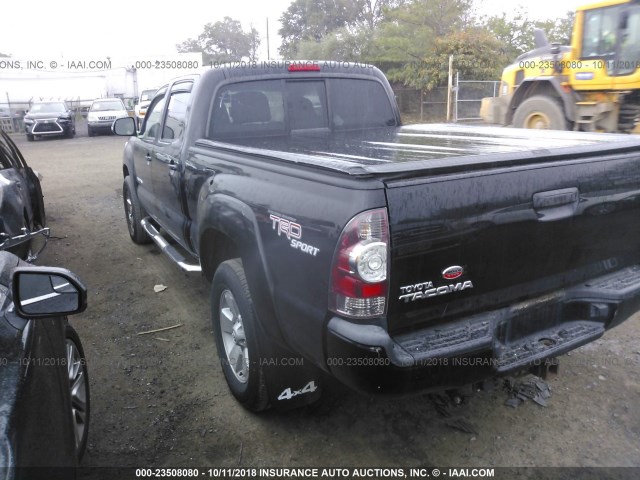 3TMMU4FN6DM054406 - 2013 TOYOTA TACOMA DOUBLE CAB LONG BED BLACK photo 3