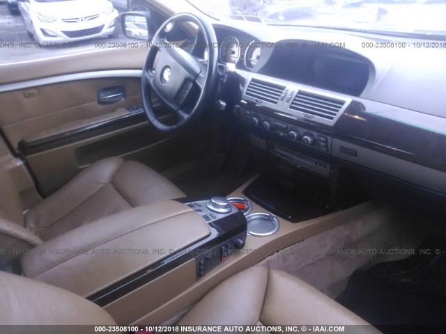 WBAHN83587DT72390 - 2007 BMW 750 BLACK photo 5