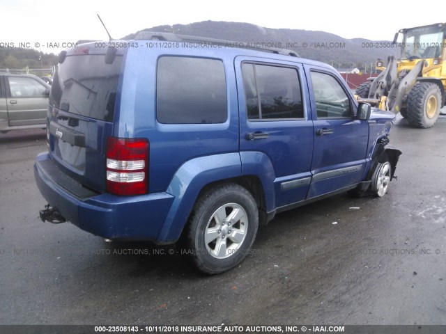 1J4PN2GK7AW134953 - 2010 JEEP LIBERTY SPORT BLUE photo 4