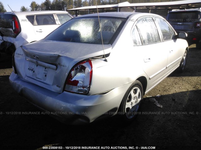 KMHDN45D52U296050 - 2002 HYUNDAI ELANTRA GLS/GT SILVER photo 4