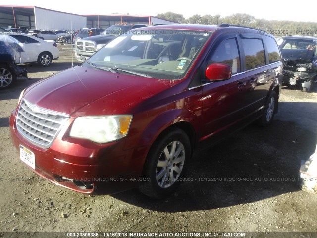 2A8HR54P58R132761 - 2008 CHRYSLER TOWN & COUNTRY TOURING RED photo 2