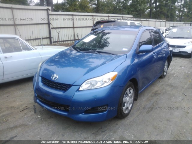2T1KU40E09C046365 - 2009 TOYOTA COROLLA MATRIX  BLUE photo 2