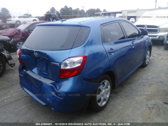2T1KU40E09C046365 - 2009 TOYOTA COROLLA MATRIX  BLUE photo 4