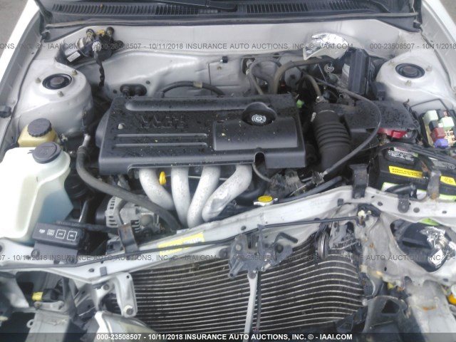 1NXBR12E7YZ339982 - 2000 TOYOTA COROLLA VE/CE/LE SILVER photo 10