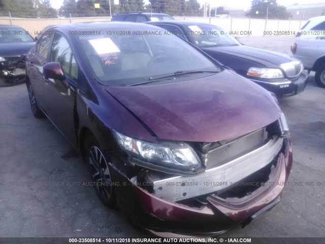 19XFB2F9XDE278116 - 2013 HONDA CIVIC EXL 栗色 照片 1