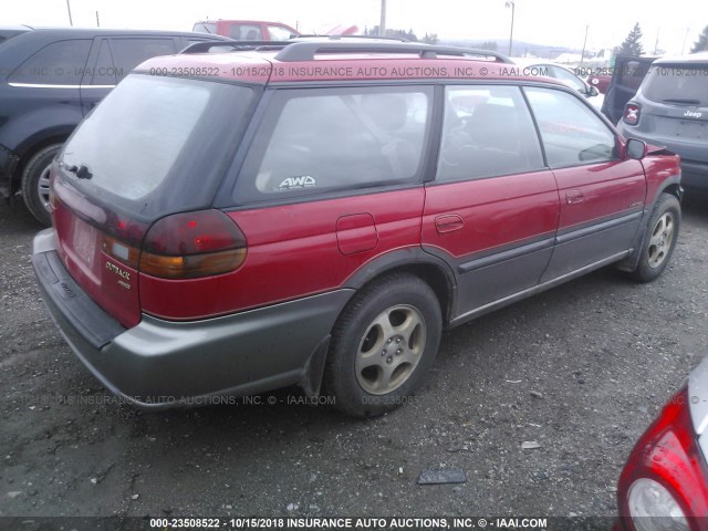 4S3BG6854W7628649 - 1998 SUBARU LEGACY 30TH ANN OUTBACK/LTD/SPT RED photo 4