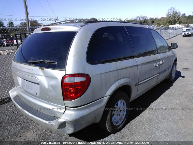 2B8GP44G21R110821 - 2001 DODGE GRAND CARAVAN SPORT SILVER photo 4