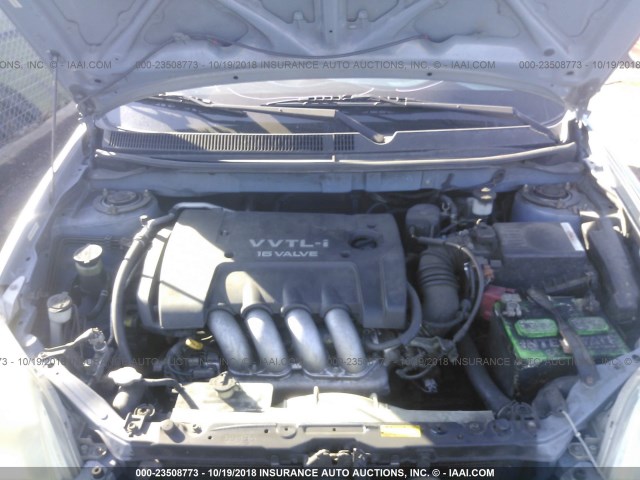 2T1KY38E63C038099 - 2003 TOYOTA COROLLA MATRIX XRS BLUE photo 10