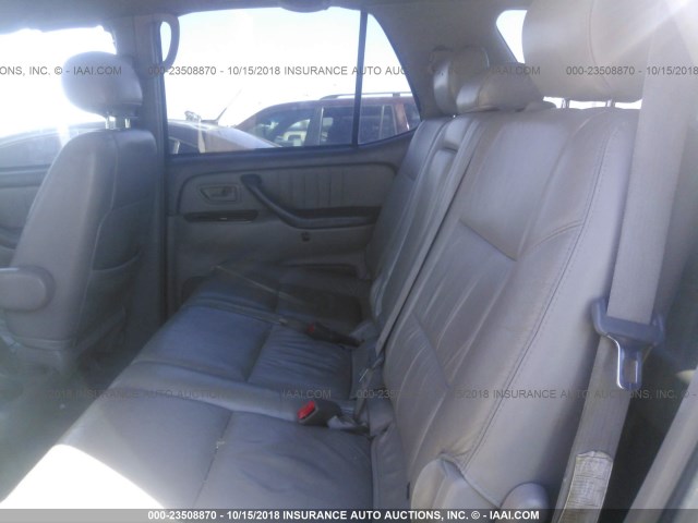 5TDZT38A32S107167 - 2002 TOYOTA SEQUOIA LIMITED GRAY photo 8