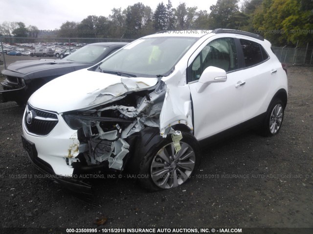 KL4CJASBXHB122387 - 2017 BUICK ENCORE PREFERRED WHITE photo 2