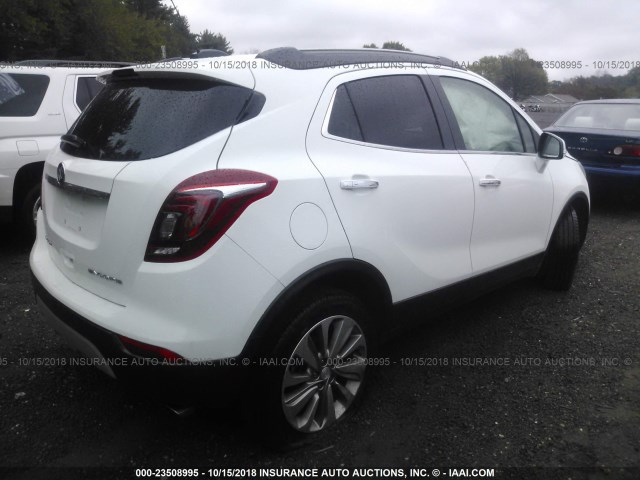 KL4CJASBXHB122387 - 2017 BUICK ENCORE PREFERRED WHITE photo 4