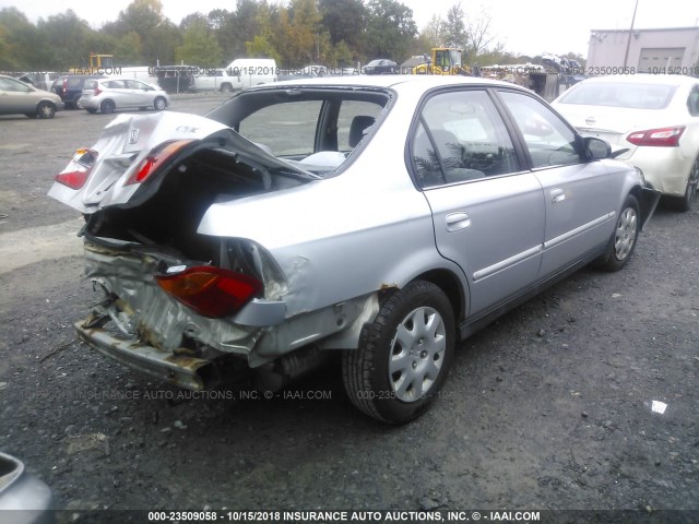 2HGEJ6610YH590862 - 2000 HONDA CIVIC SE SILVER photo 4