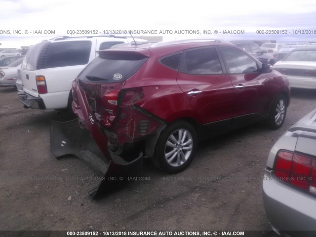 KM8JU3AC0AU062491 - 2010 HYUNDAI TUCSON GLS/LIMITED 红色 照片 4