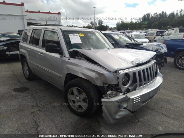 1J4NT4GB1AD506114 - 2010 JEEP PATRIOT LIMITED SILVER photo 1