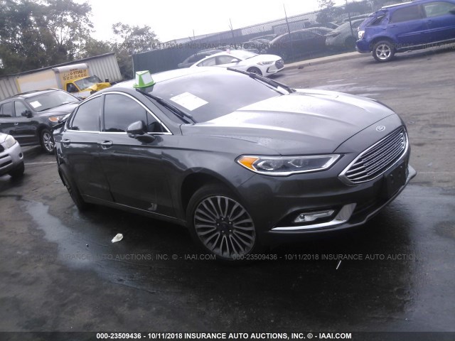 3FA6P0K93HR142796 - 2017 FORD FUSION TITANIUM GRAY photo 1