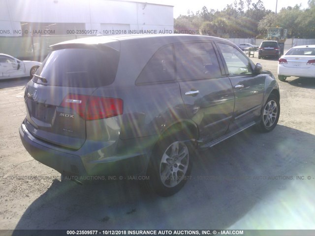 2HNYD28408H519061 - 2008 ACURA MDX TECHNOLOGY GRAY photo 4