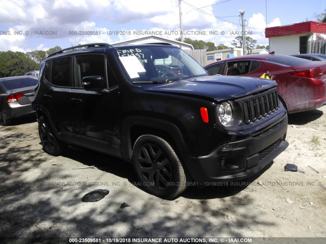 ZACCJABBXHPG28815 - 2017 JEEP RENEGADE LATITUDE BLACK photo 1