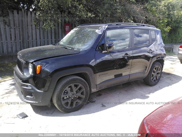 ZACCJABBXHPG28815 - 2017 JEEP RENEGADE LATITUDE BLACK photo 2