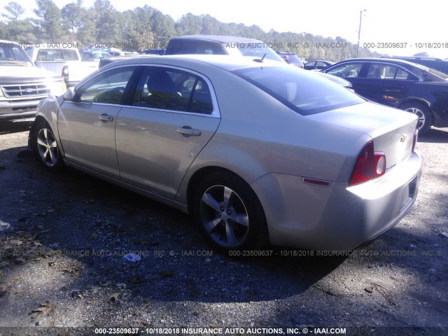 1G1ZC5E19BF262976 - 2011 CHEVROLET MALIBU 1LT GOLD photo 3