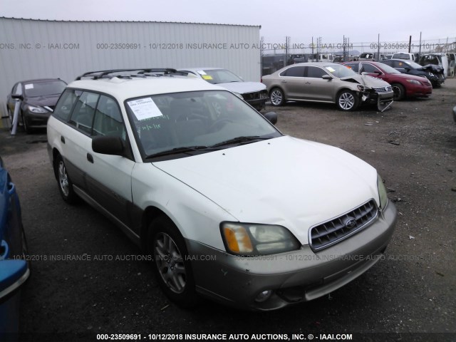 4S3BH675X37610280 - 2003 SUBARU LEGACY OUTBACK AWP WHITE photo 1