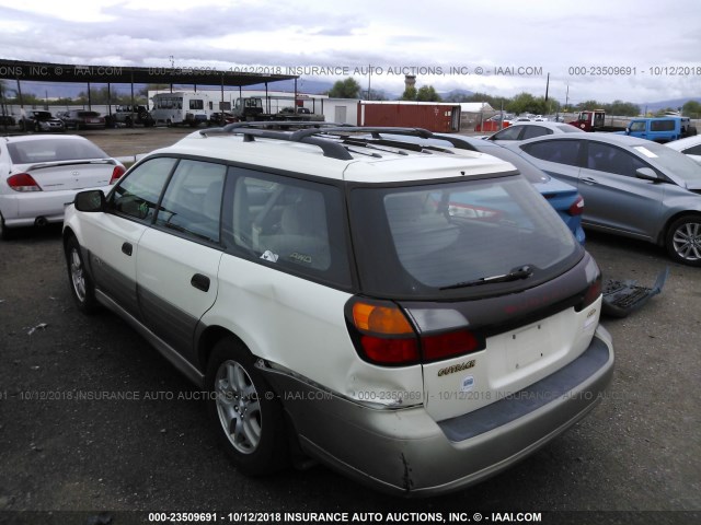 4S3BH675X37610280 - 2003 SUBARU LEGACY OUTBACK AWP 白色 照片 3