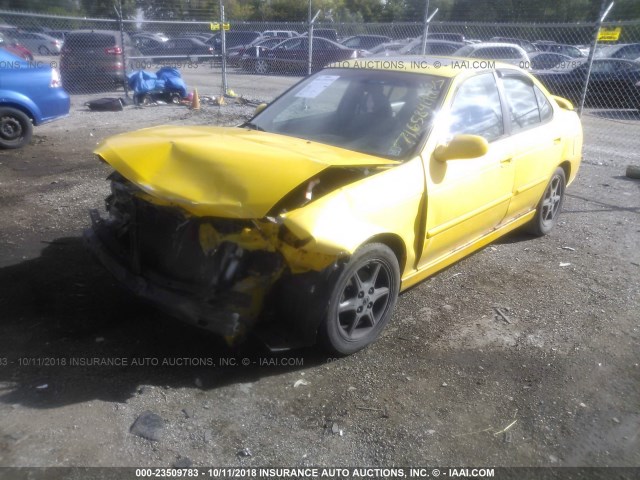 3N1AB51D43L716584 - 2003 NISSAN SENTRA SE-R SPEC V YELLOW photo 2