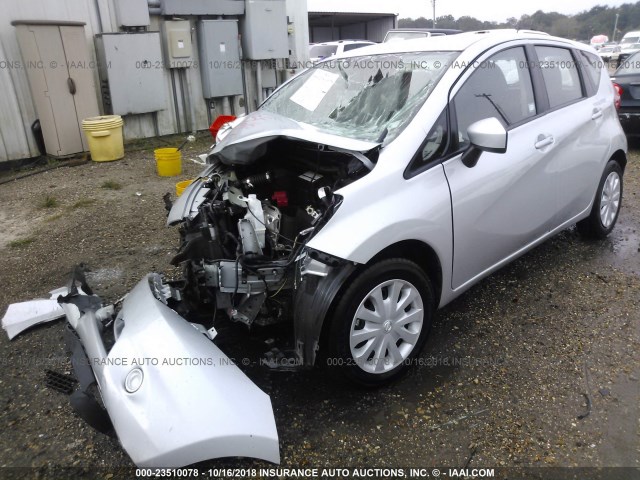 3N1CE2CP4GL383976 - 2016 NISSAN VERSA NOTE S/S PLUS/SV/SL/SR SILVER photo 2