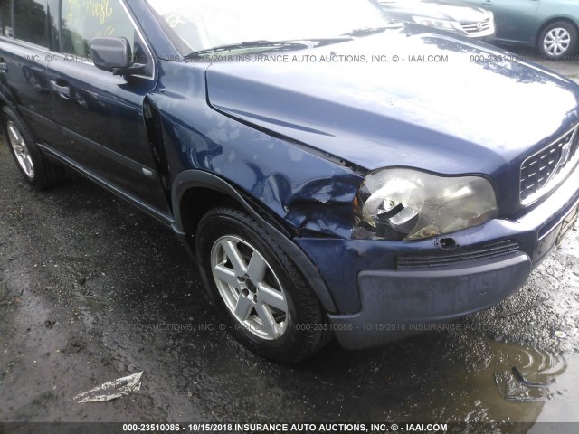 YV1CM59H241105382 - 2004 VOLVO XC90 BLUE photo 6