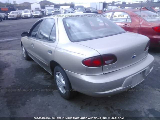 1G1JC524117310913 - 2001 CHEVROLET CAVALIER CNG TAN photo 3