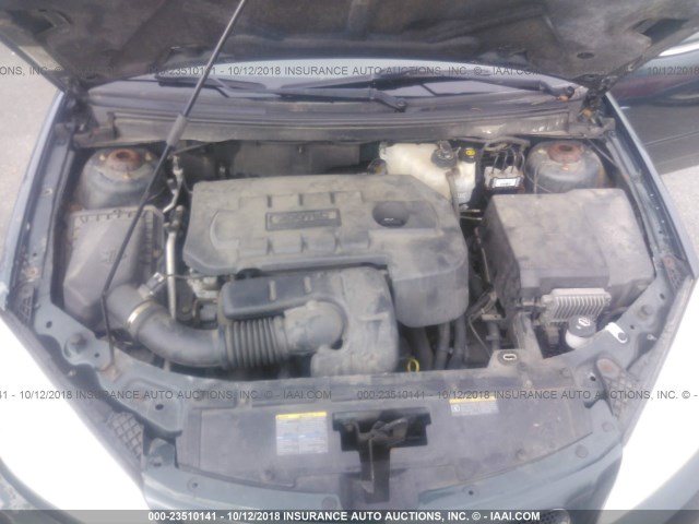 1G2ZF58B374161619 - 2007 PONTIAC G6 VALUE LEADER/BASE GREEN photo 10