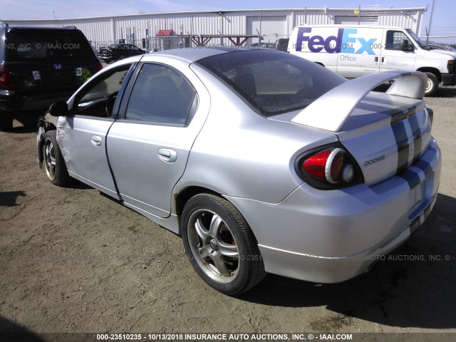 1B3ES66S44D501520 - 2004 DODGE NEON SRT-4 SILVER photo 3