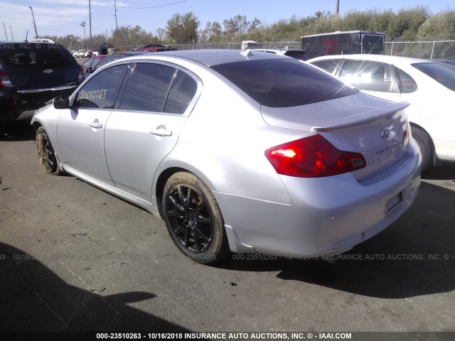 JN1CV6AR2CM973640 - 2012 INFINITI G37 SILVER photo 3