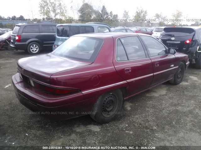 1G4NJ52T1TC402017 - 1996 BUICK SKYLARK GRAN SPORT/CUSTOM/LIMITED MAROON photo 4