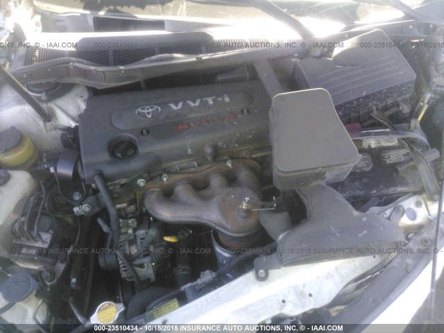 4T1BE46K98U750779 - 2008 TOYOTA CAMRY CE/LE/XLE/SE WHITE photo 10