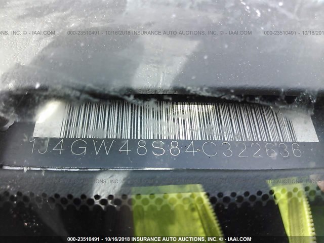 1J4GW48S84C322636 - 2004 JEEP GRAND CHEROKEE LAREDO/COLUMBIA/FREEDOM 灰色 照片 9