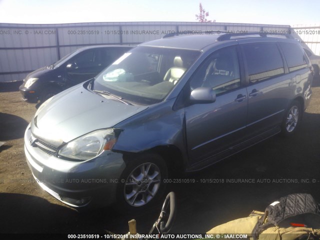 5TDBA22C45S031667 - 2005 TOYOTA SIENNA XLE/XLE LIMITED BLUE photo 2